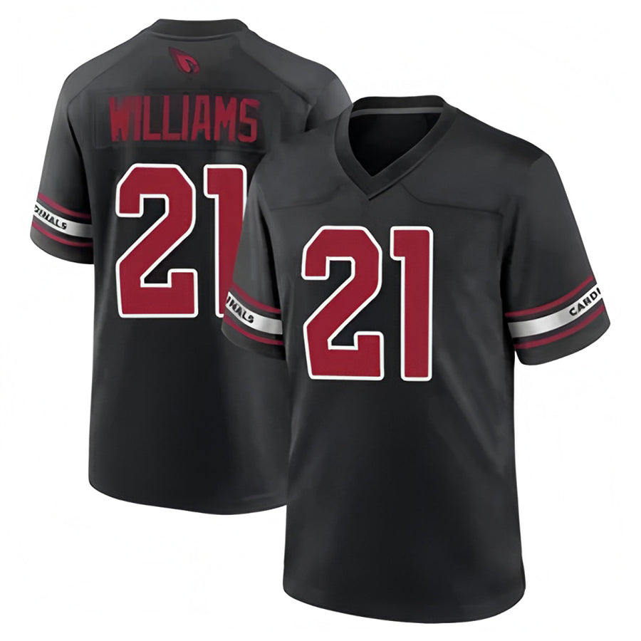 Blackjersey A.Cardinals #21 Garrett Williams Player Black Game Home Stitched Jerseys