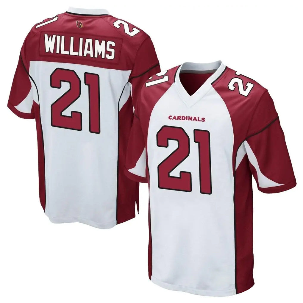 Blackjersey A.Cardinals #21 Garrett Williams Player White Cardinal Home Game Stitched Jerseys