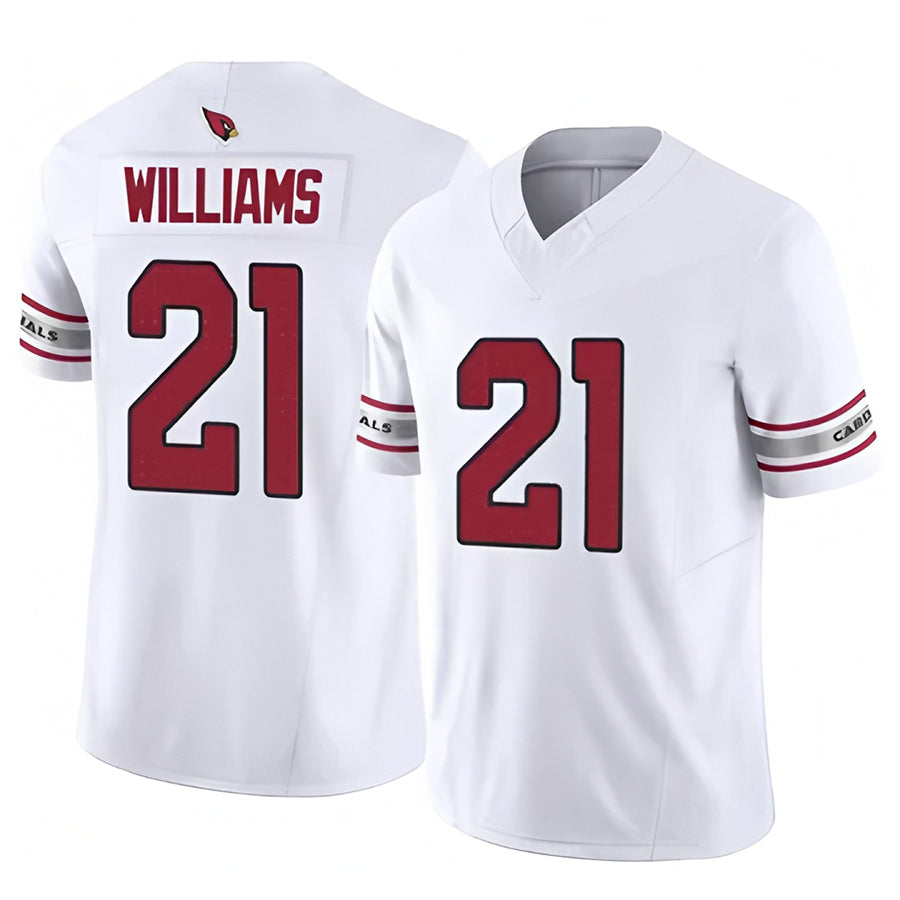 Blackjersey A.Cardinals #21 Garrett Williams Player White Game Home Stitched Jerseys