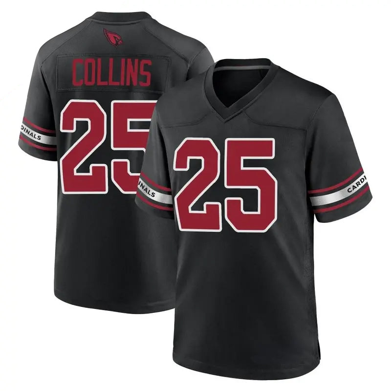 Blackjersey A.Cardinals #25 Zaven Collins Player Black Game Home Stitched Jerseys