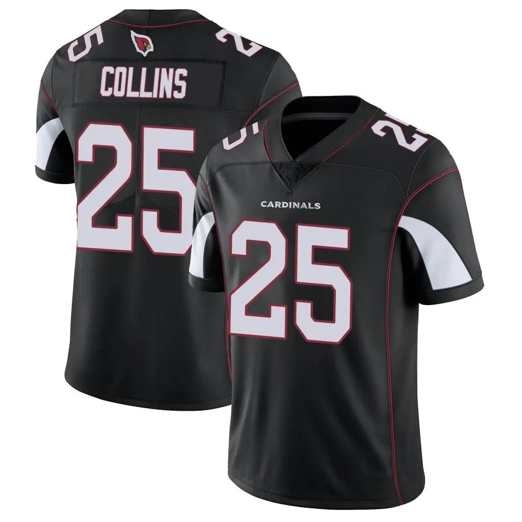 Blackjersey A.Cardinals #25 Zaven Collins Player Black Vapor Limited Home Game Stitched Jerseys