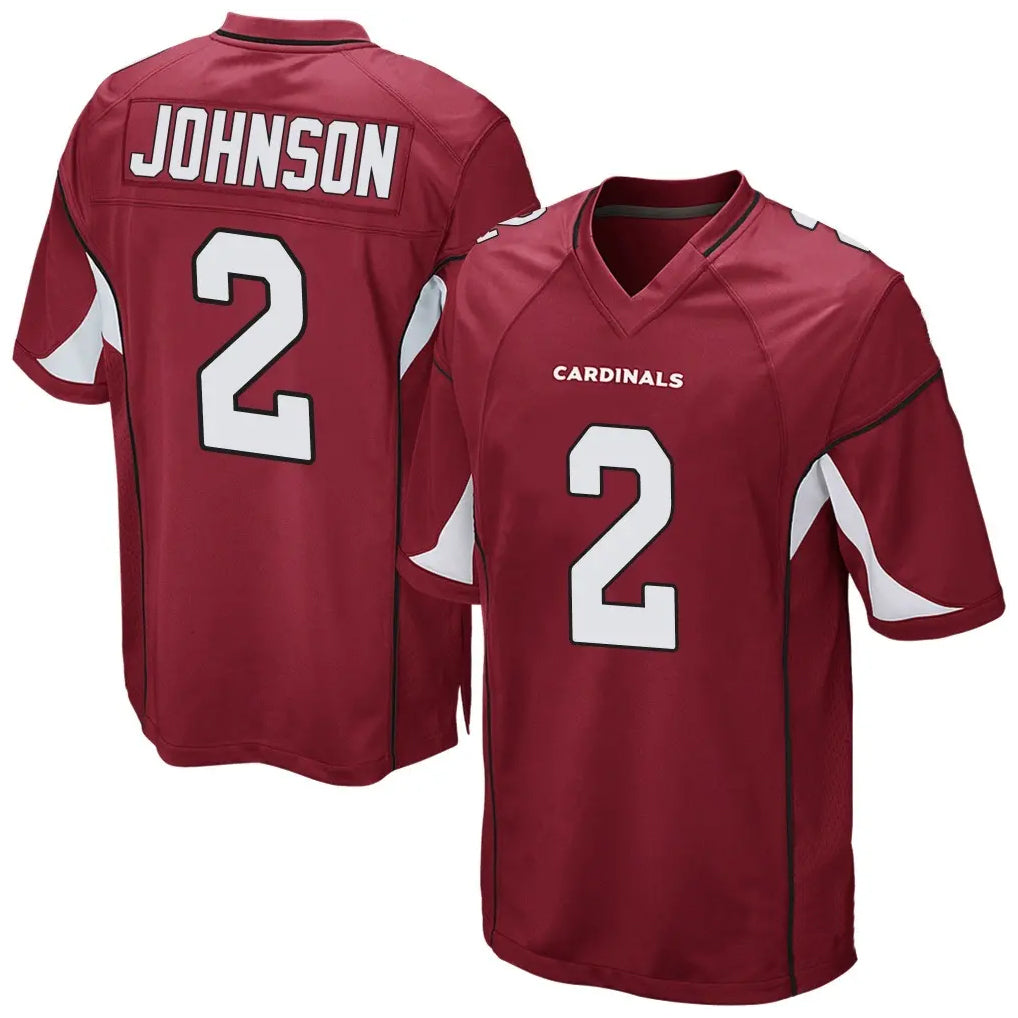Blackjersey A.Cardinals #2 Will Johnson Player Cardinal Home Game Stitched Jerseys