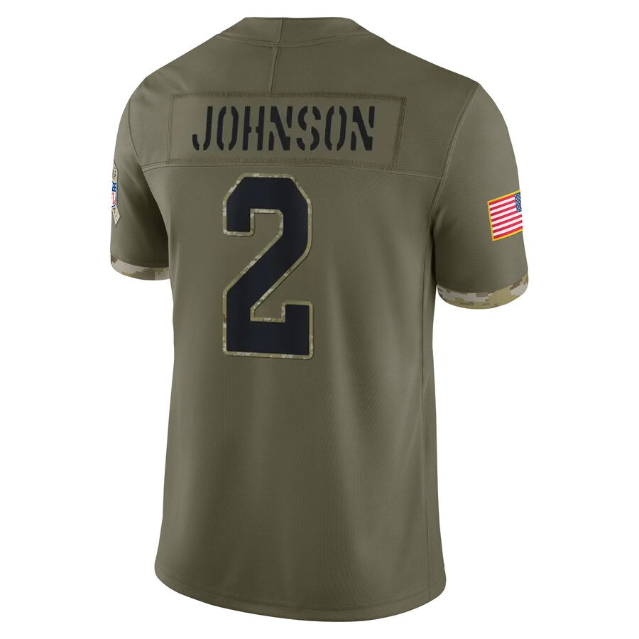 Blackjersey A.Cardinals #2 Will Johnson Player Olive Salute To Service Limited Game Stitched Jerseys