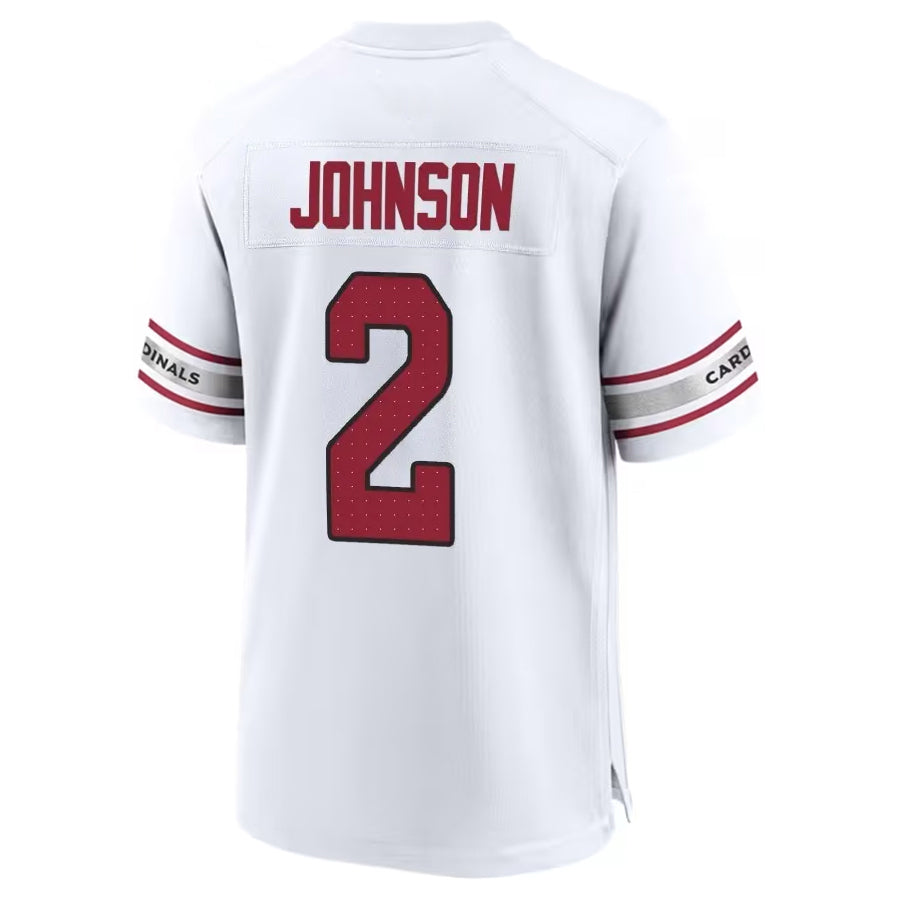 Blackjersey A.Cardinals #2 Will Johnson Player White Home Game Stitched Jerseys