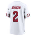 Blackjersey A.Cardinals #2 Will Johnson Player White Home Game Stitched Jerseys