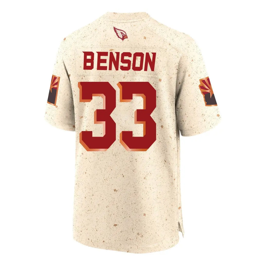Blackjersey A.Cardinals #33 Trey Benson Player Cream Rivalries Collection Game Stitched Jerseys