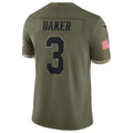 Blackjersey A.Cardinals #3 Budda Baker Player Olive Salute To Service Limited Stitched Jerseys