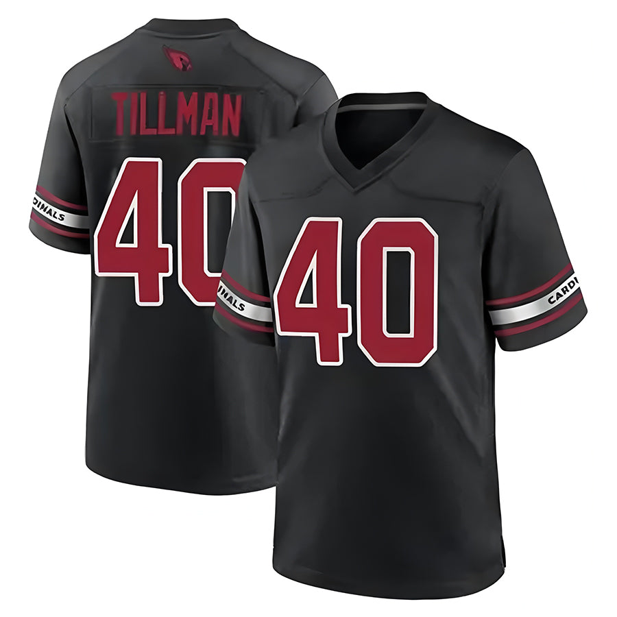 Blackjersey A.Cardinals #40 Pat Tillman Player Black Game Stitched Jerseys
