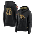 Blackjersey A.Cardinals #40 Pat Tillman Player Black Salute to Service Limited Hoodie Stitched Jerseys