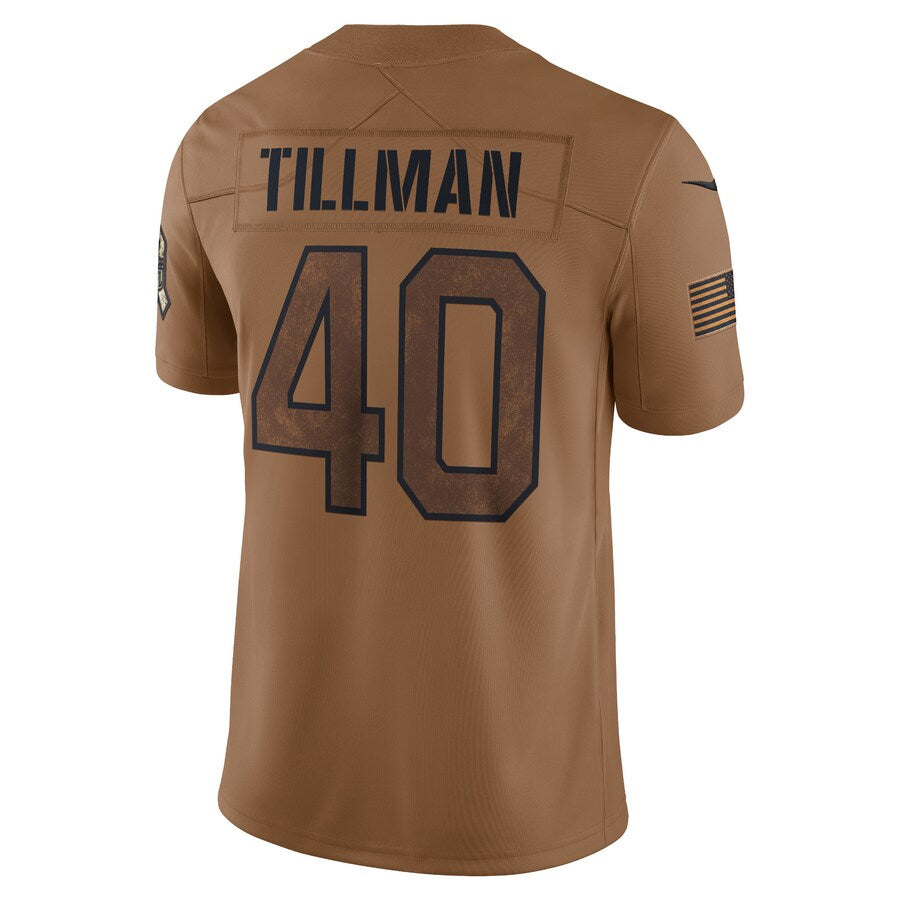 Blackjersey A.Cardinals #40 Pat Tillman Player Brown Salute To Service Limited Stitched Jerseys