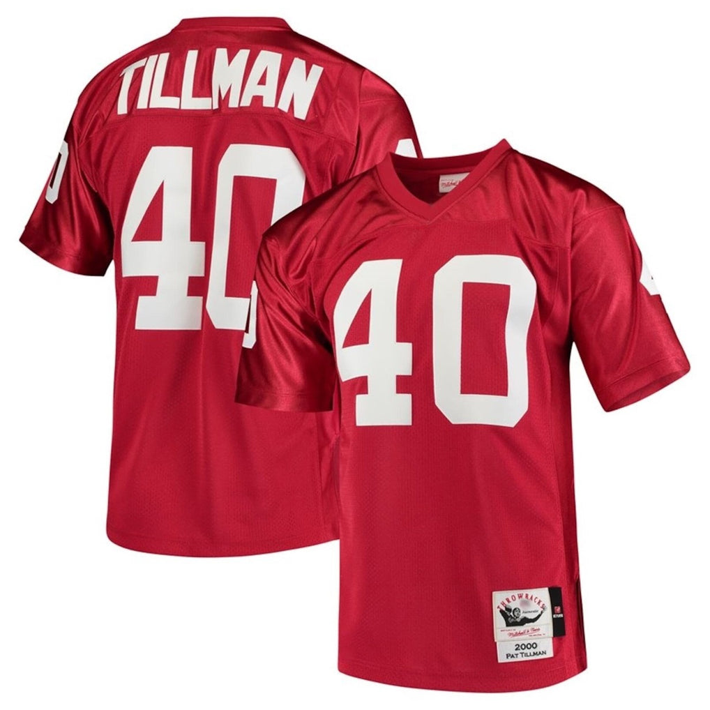 Blackjersey A.Cardinals #40 Pat Tillman Player Red Mitchell & Ness Cardinal Legacy Replica Stitched Jerseys