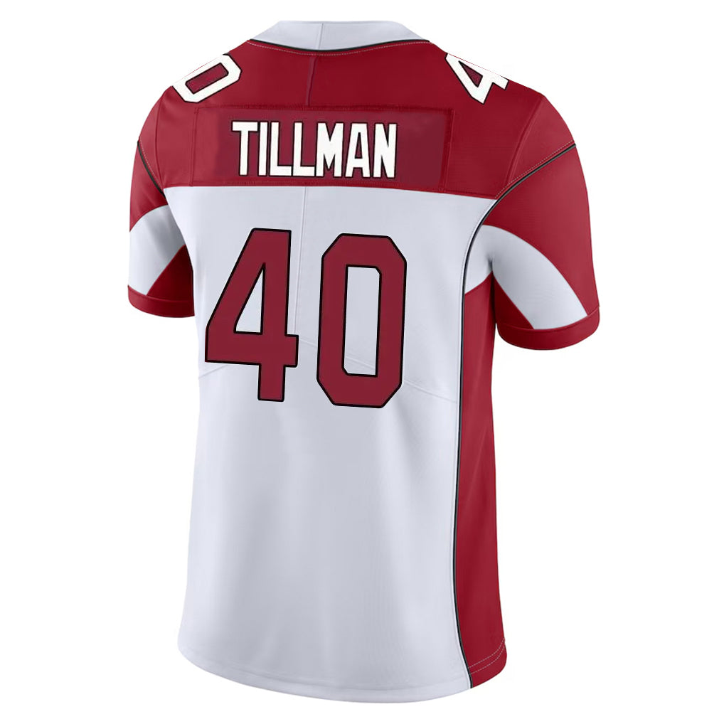 Blackjersey A.Cardinals #40 Pat Tillman Player White Vapor Limited Home Game Stitched Jerseys