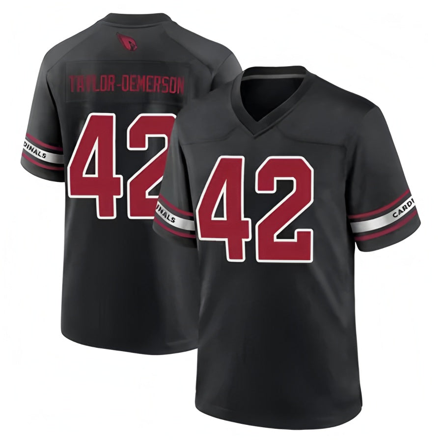 Blackjersey A.Cardinals #42 Dadrion Taylor-Demerson Player Black Home Game Stitched Jerseys