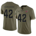 Blackjersey A.Cardinals #42 Dadrion Taylor-Demerson Player Olive Salute To Service Stitched Jerseys