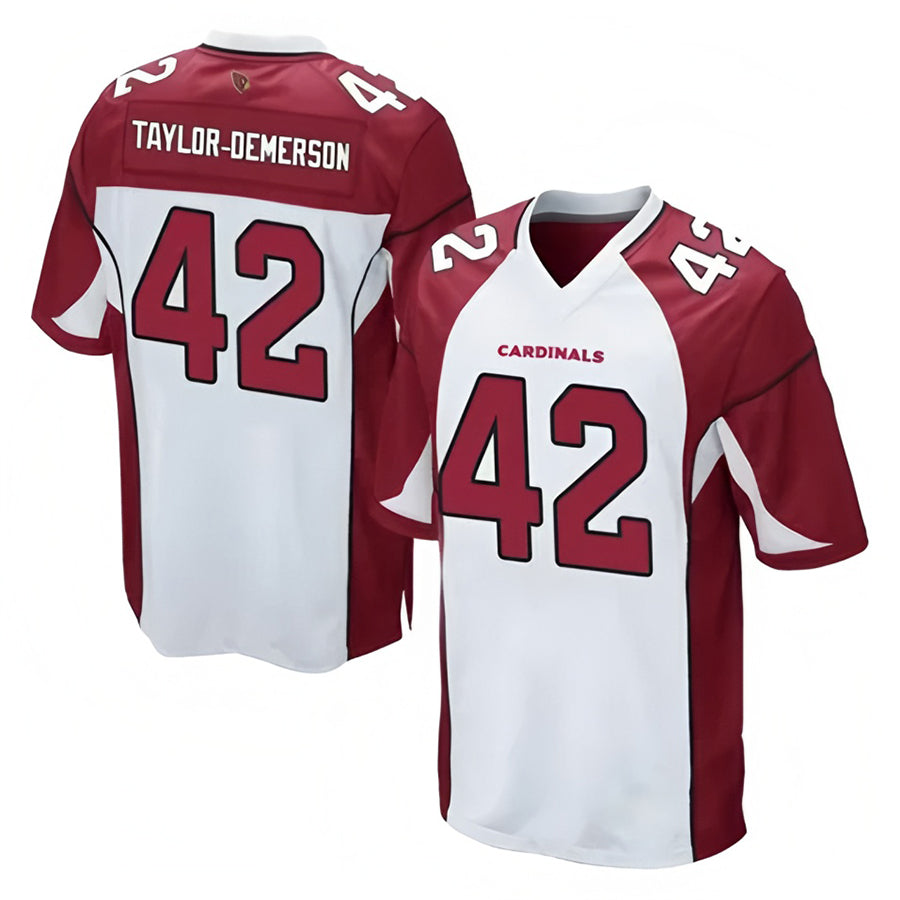 Blackjersey A.Cardinals #42 Dadrion Taylor-Demerson Player Whtie Game Stitched Jerseys