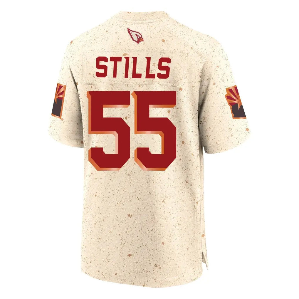 Blackjersey A.Cardinals #55 Dante Stills Player Cream Rivalries Collection Game Stitched Jerseys