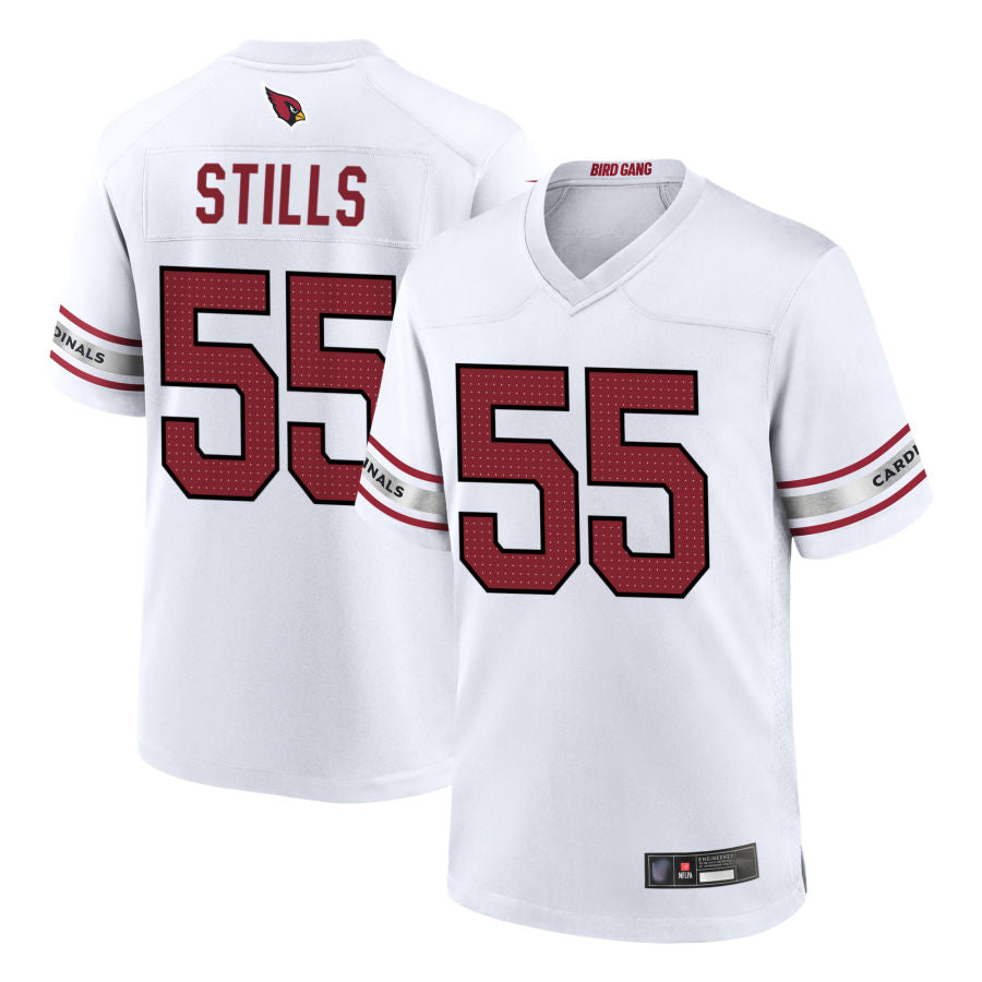Blackjersey A.Cardinals #55 Dante Stills Player White Home Game Stitched Jerseys