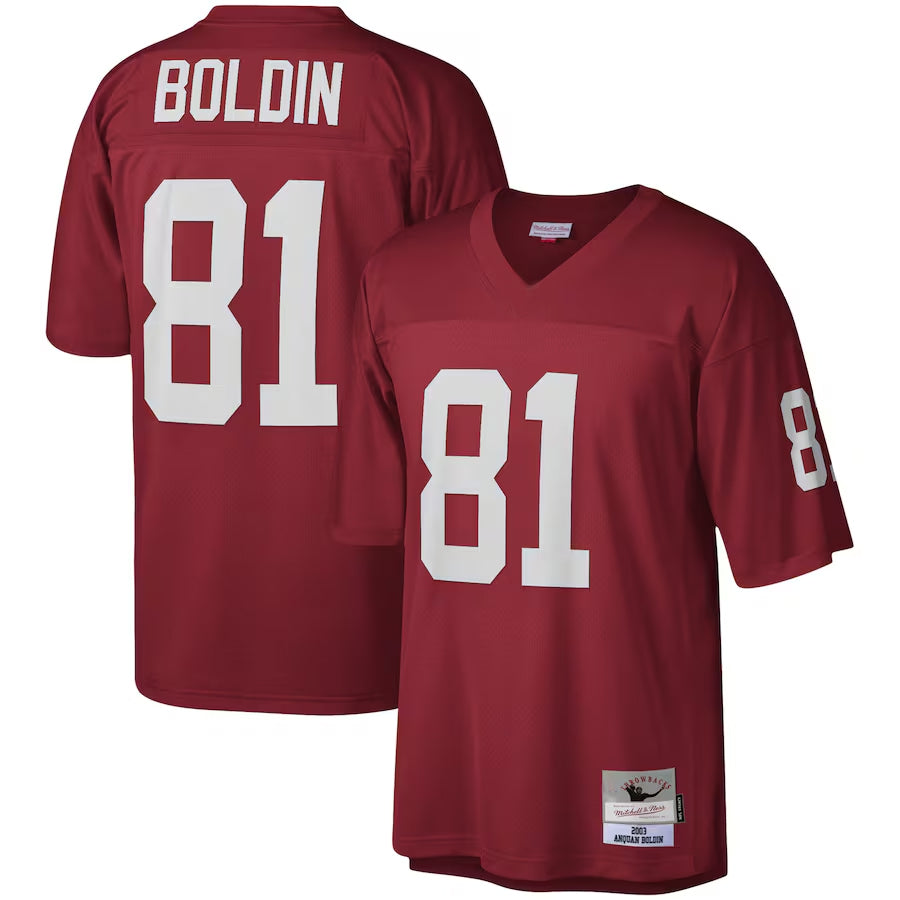Blackjersey A.Cardinals #81 Anquan Boldin Player Mitchell & Ness Cardinal Legacy Replica Stitched Jerseys