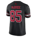 A.Cardinals #85 Trey McBride Black Blackjersey Alternate Vapor F.U.S.E. Stitched Limited Stitched Jerseys