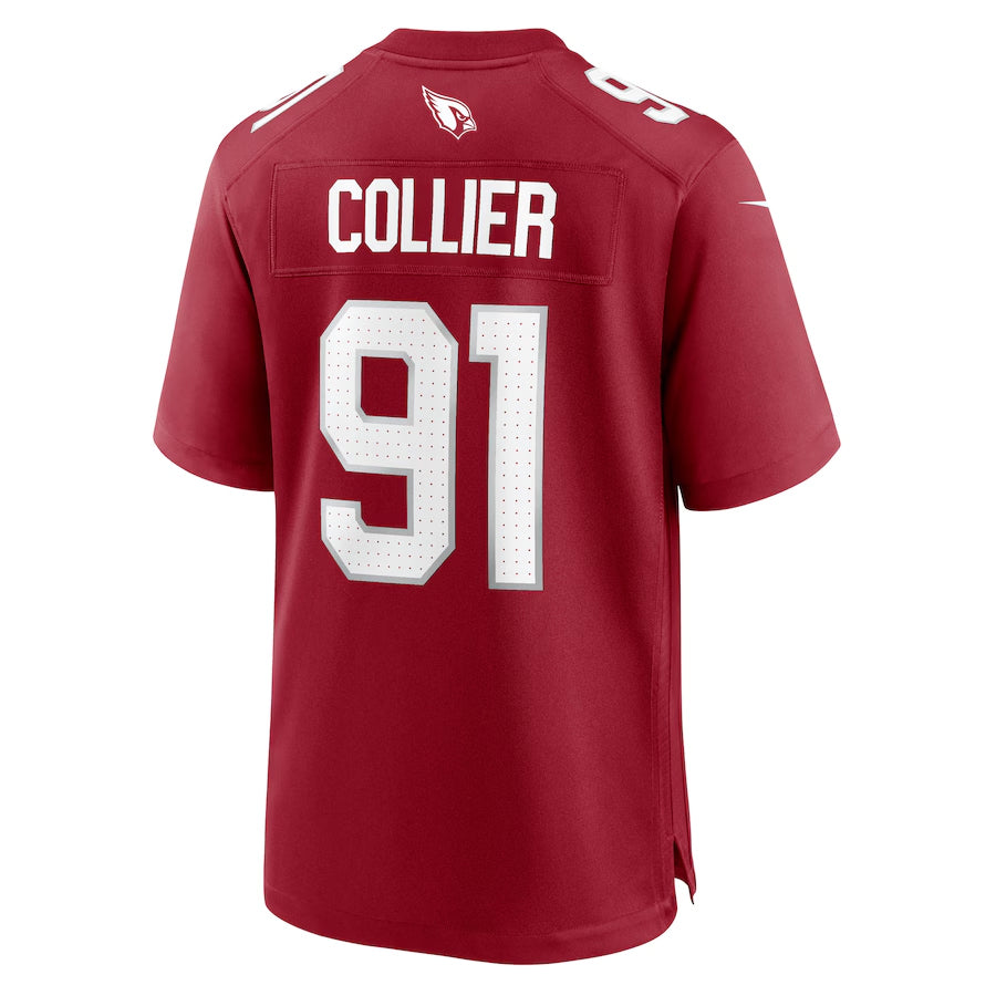 Blackjersey A.Cardinals #91 L.J. Collier Player Cardinal Game Home Stitched Jerseys