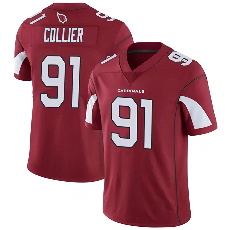 Blackjersey A.Cardinals #91 L.J. Collier Player Cardinal Vapor Untouchable Limited Stitched Jerseys