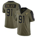 Blackjersey A.Cardinals #91 L.J. Collier Player Olive Salute To Service Stitched Jerseys