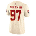 Blackjersey A.Cardinals #97 Walter Nolen III Player Cream Rivalries Collection Vapor Limited Home Game Stitched Jerseys