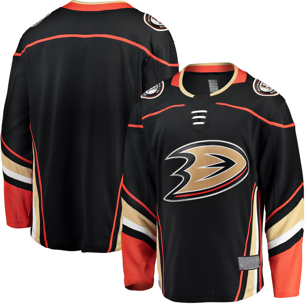 Blackjersey A.Ducks Black Breakaway Home Jerseys