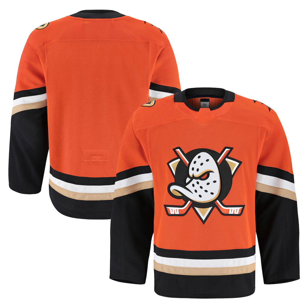 Blackjersey A.Ducks Orange Home Authentic Pro Jerseys