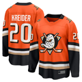 Blackjersey A.Ducks #20 Chris Kreider Orange Home Breakaway Jerseys