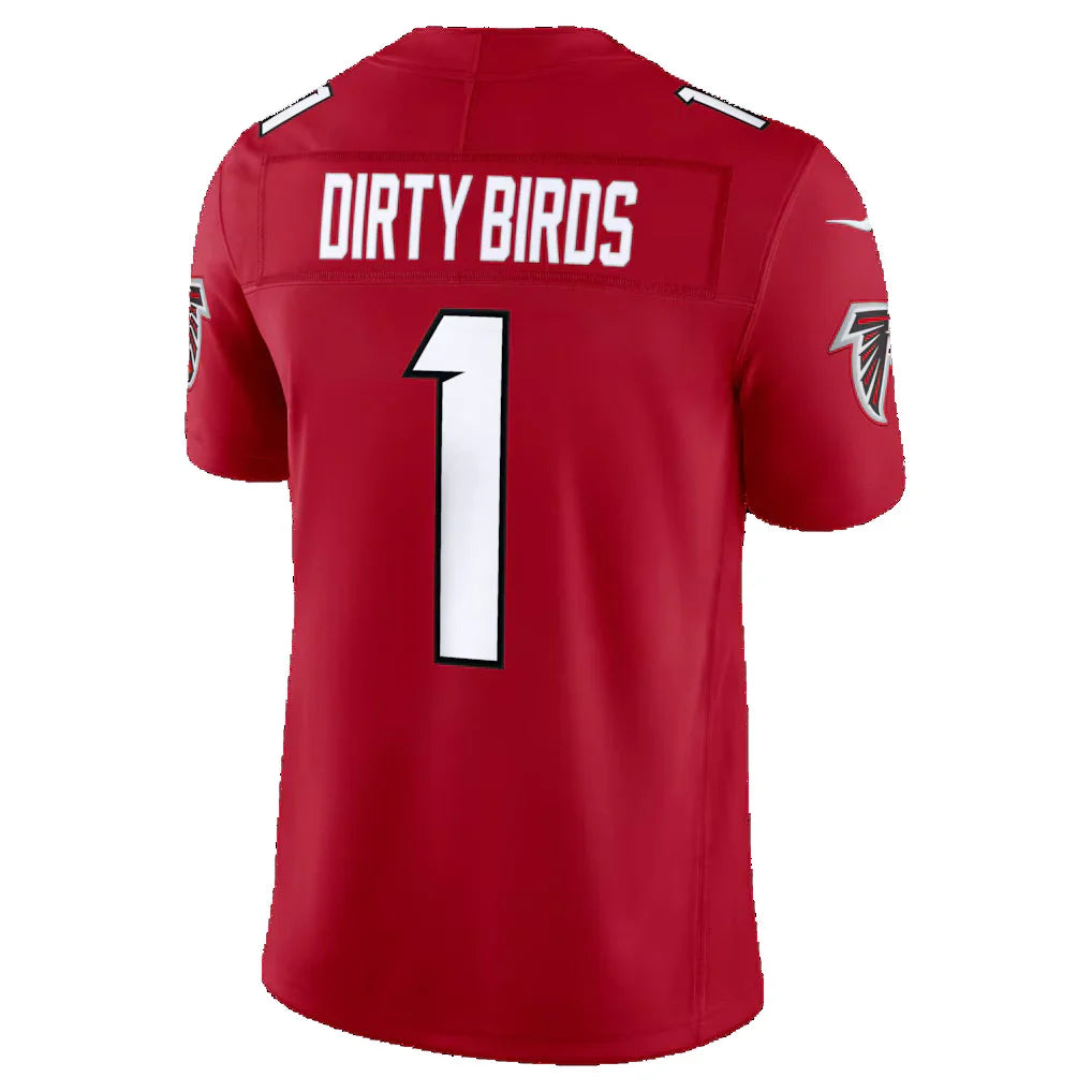 A.Falcons #1 Dirty Birds Red Blackjersey Team Vapor F.U.S.E. Stitched Limited Stitched Jerseys