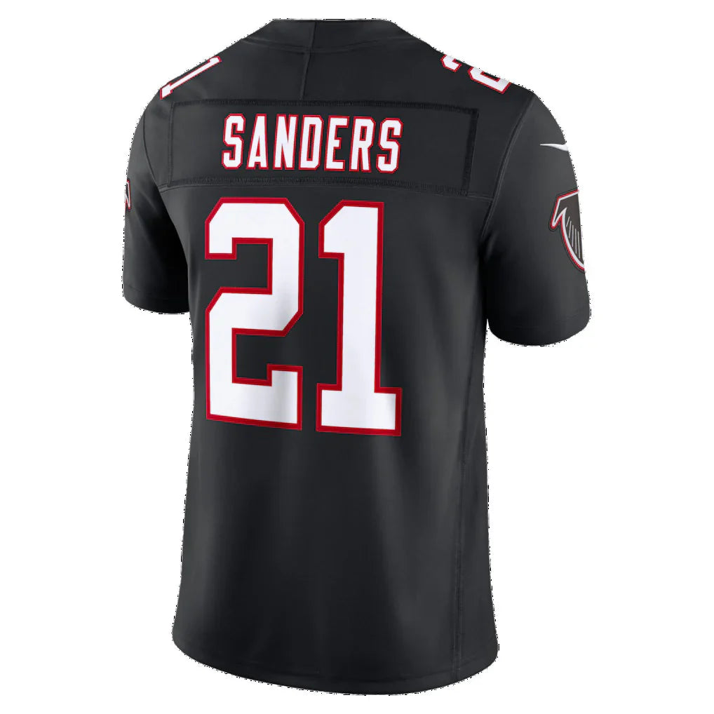 A.Falcons #21 Deion Sanders Black Blackjersey Alternate Throwback Vapor F.U.S.E. Stitched Retired Limited Stitched Jerseys