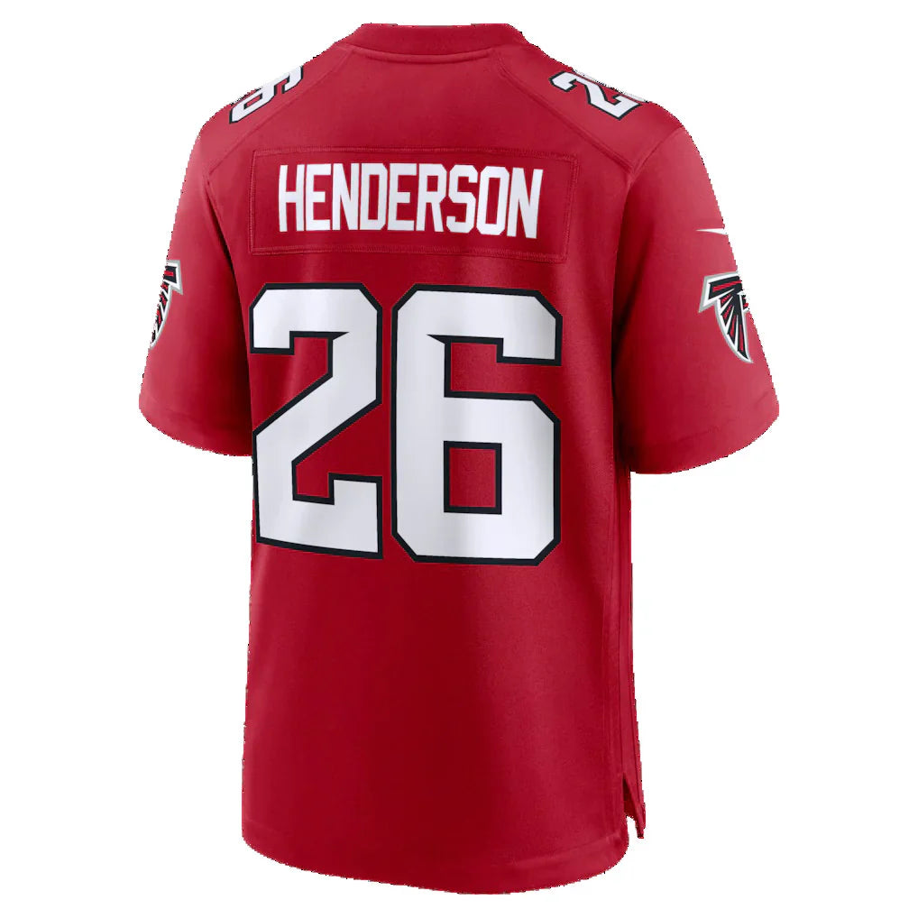 A.Falcons #26 CJ Henderson Red Blackjersey Team Game Stitched Jerseys