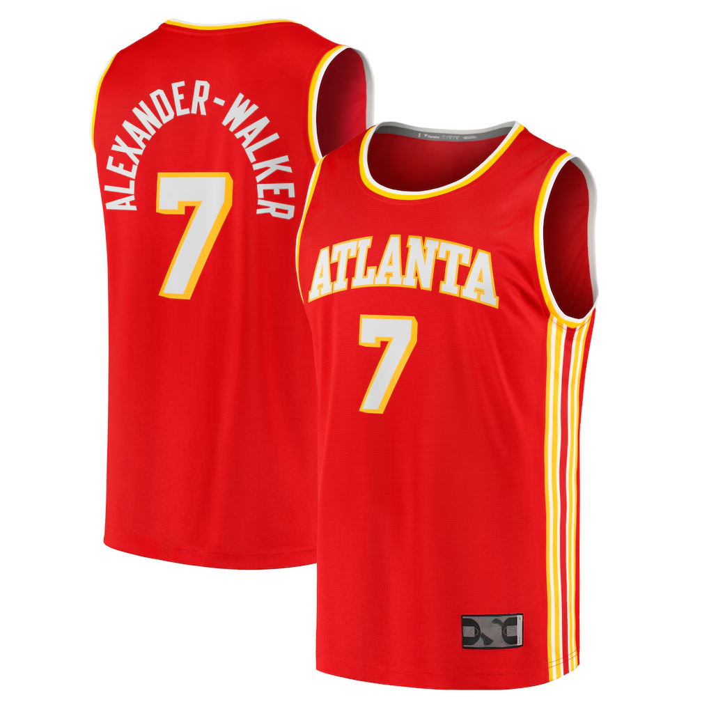 Blackjersey A.Hawks #7 Nickeil Alexander-Walker Red Fast Break Replica Jerseys - Icon Edition