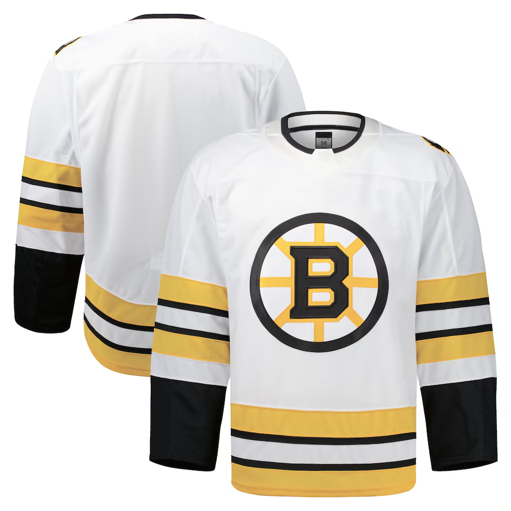 Blackjersey B.Bruins White Away Authentic Pro Stitched Jerseys