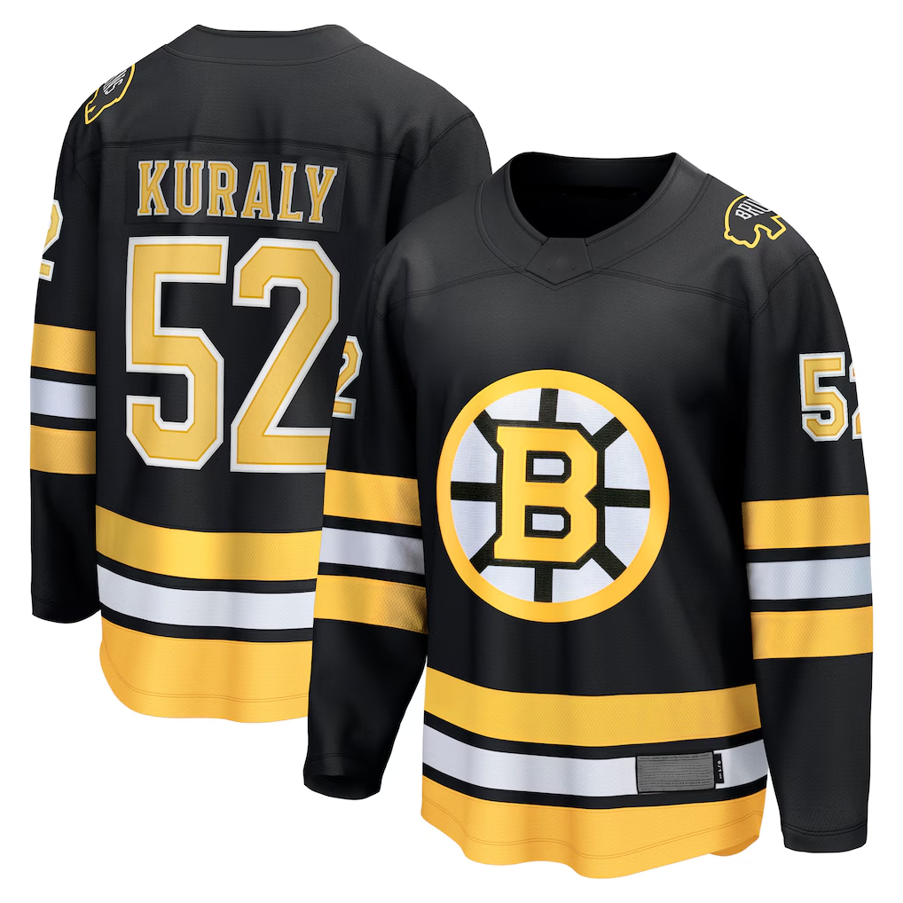 Blackjersey B.Bruins #52 Sean Kuraly Black Home Breakaway Player Stitched Jerseys