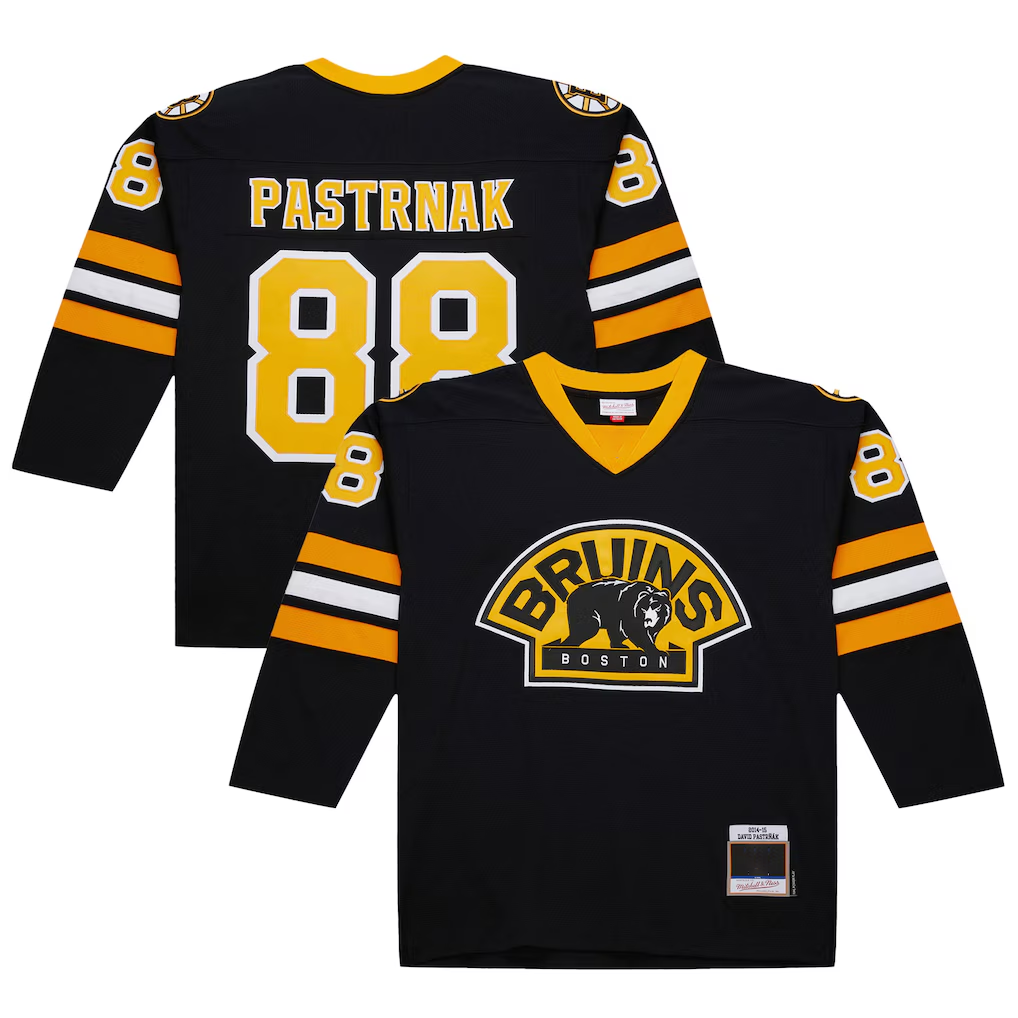 Blackjersey B.Bruins #88 David Pastrnak Black 2014-15 Power Play Stitched Jerseys