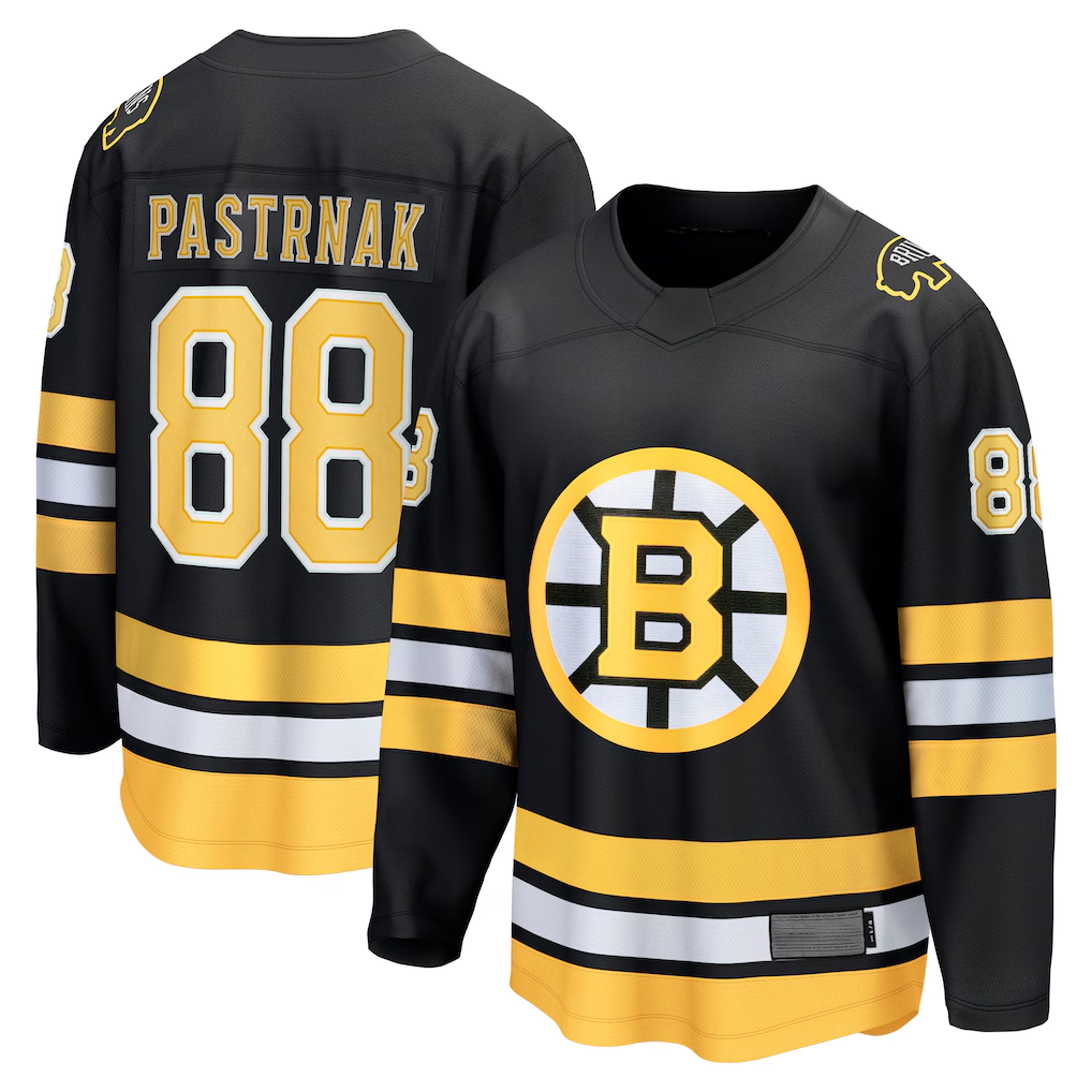 Blackjersey B.Bruins #88 David Pastrnak Black Home Breakaway Player Stitched Jerseys