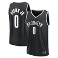 Blackjersey B.Nets #0 Mikel Brown Jr.  Black 2026 Draft First Round Pick Fast Break Jerseys - Icon Edition