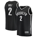Blackjersey B.Nets #2 Daniel Wolf  Black Fast Break Replica Jerseys - Icon Edition