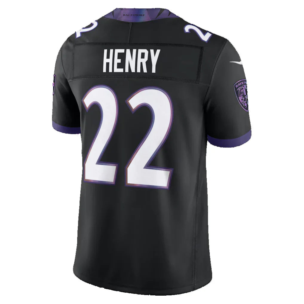 B.Ravens #22 Derrick Henry Black Blackjersey Alternate Alternate Vapor F.U.S.E. Stitched Limited Stitched Jerseys