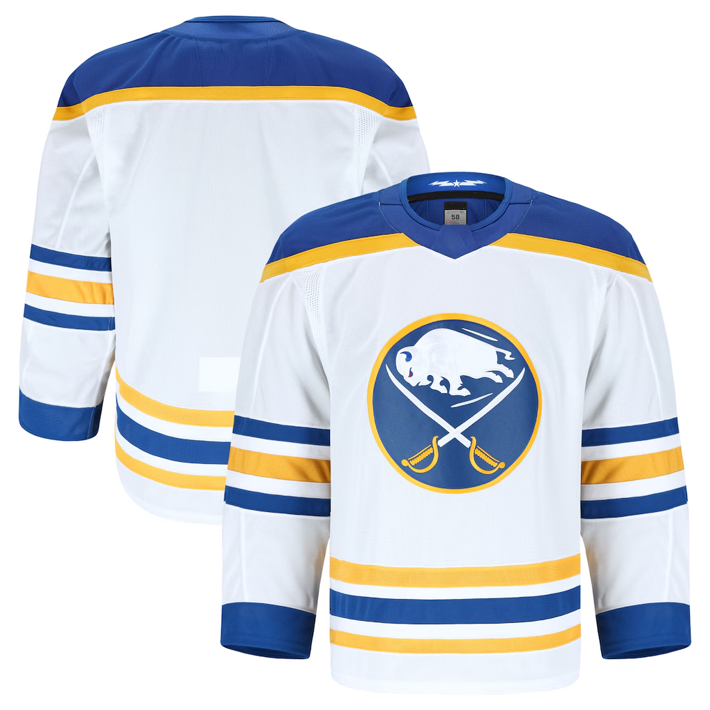 Blackjersey B.Sabres White Away Authentic Pro Stitched Jerseys