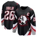 Blackjersey B.Sabres #26 Rasmus Dahlin Black Alternate Captain Patch Breakaway Stitched Jerseys