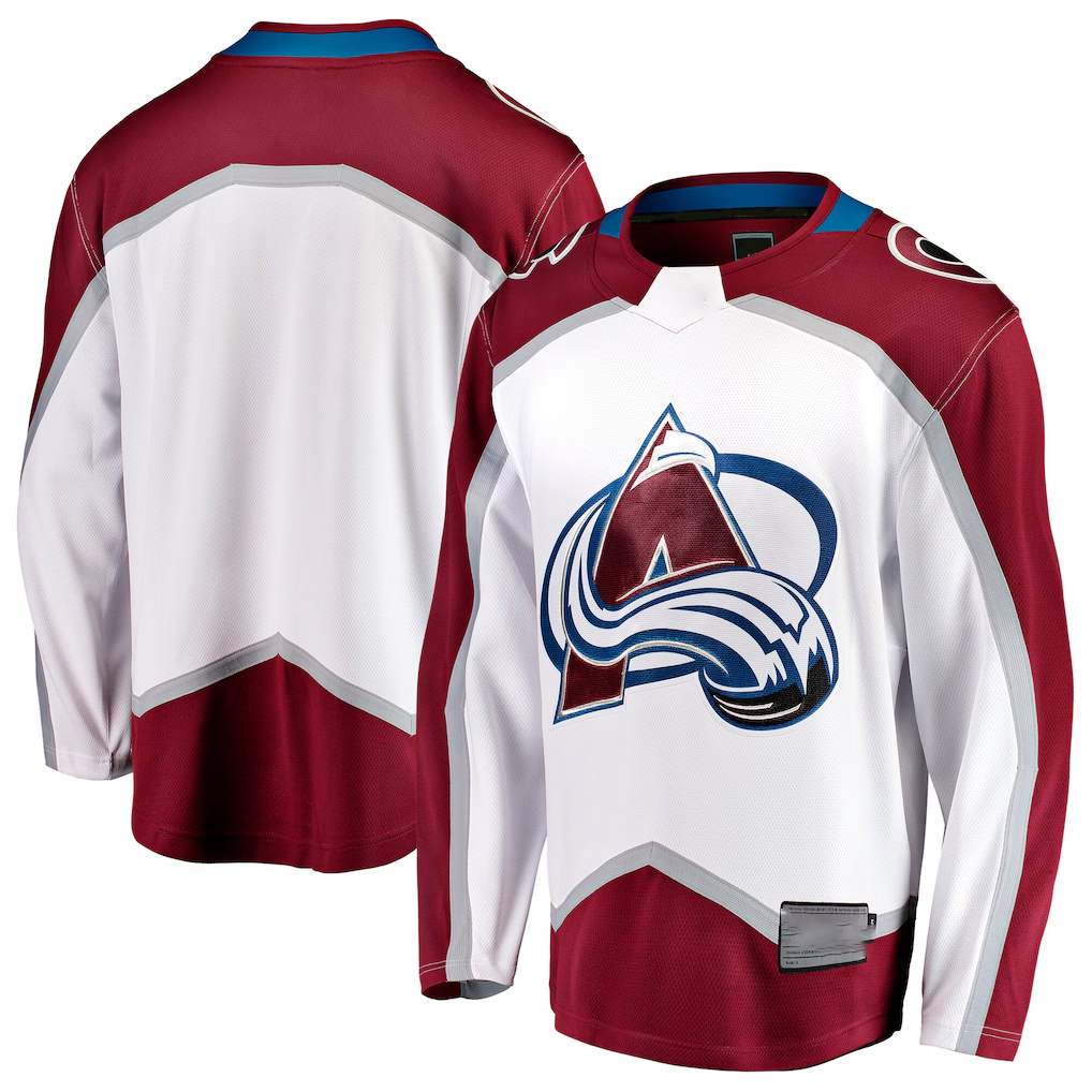 Blackjersey C.Avalanche White Away Breakaway Jerseys