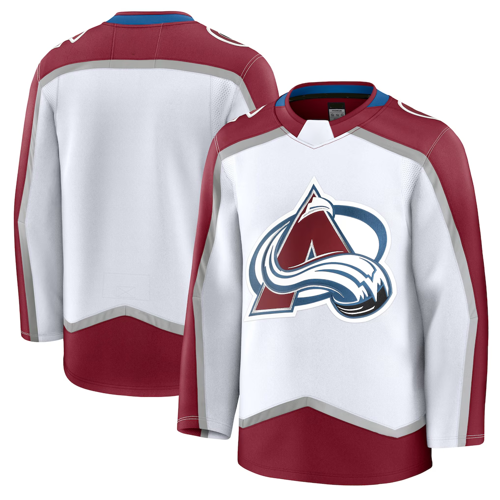 Blackjersey C.Avalanche White Away Premium Jerseys