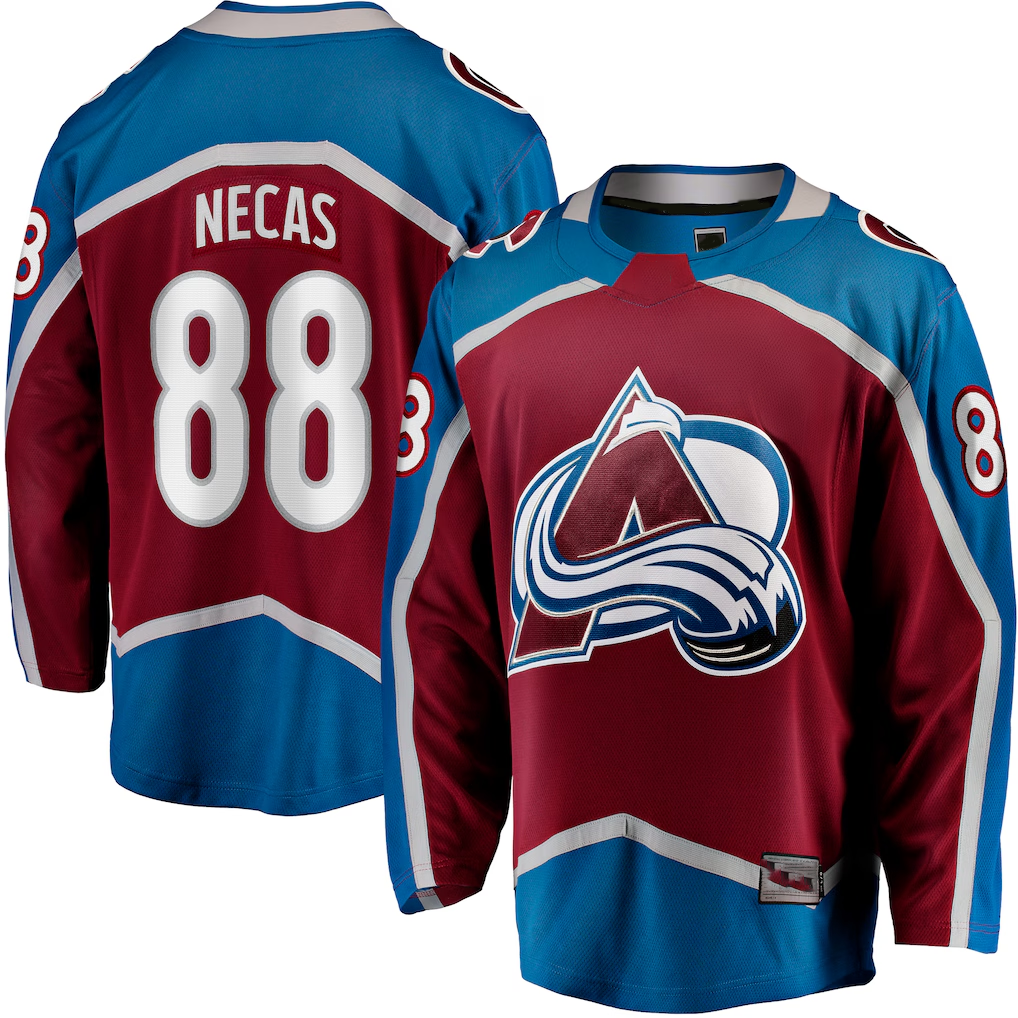 Blackjersey C.Avalanche #88 Martin Necas Burgundy Breakaway Player Jerseys
