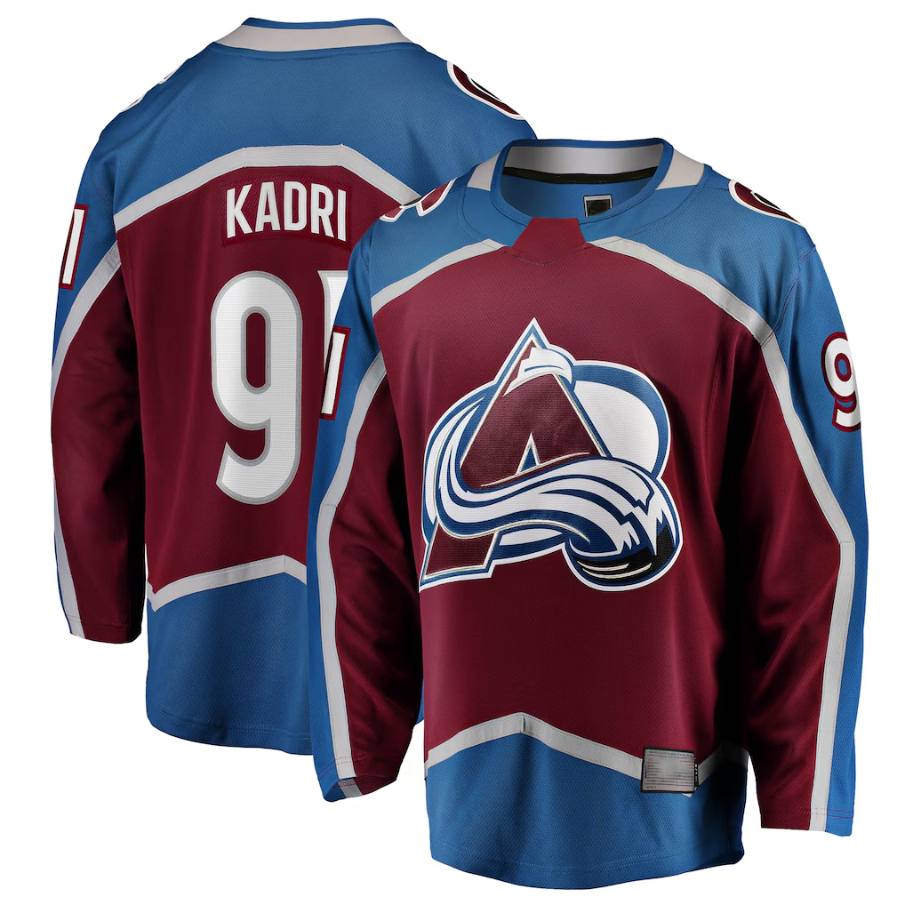 Blackjersey C.Avalanche #91 Nazem Kadri Burgundy Home Breakaway Jerseys