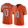 C.Bears #10 Luther Burden III Player Orange Blackjersey Alternate Vapor Limited Home Game Stitched Jerseys