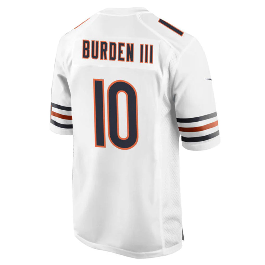 C.Bears #10 Luther Burden III Player White Blackjersey Home Game Stitched Jerseys