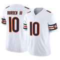 C.Bears #10 Luther Burden III Player White Blackjersey Vapor F.U.S.E. Limited Home Game Stitched Jerseys